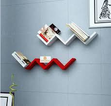 W Shape Wall Mount Zigzag Wall Shelf