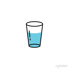 Water Glass Icon Ilration Design