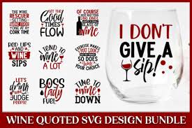 Funny Wine Svg Bundle Graphic By