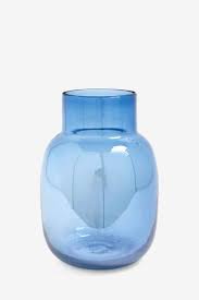 Buy Blue Glass Flower Vase From Next