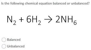 Is The Following Chemical Equation