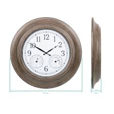 La Crosse Clock 21 In Brushed Brown