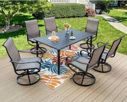 7pc Outdoor Dining Set With Steel