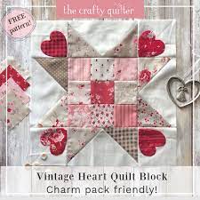 Free Vintage Heart Quilt Block Pattern