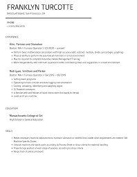 furnace operator resume samples