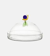 Animal Farm Glass Dome With Dish By