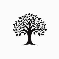 Beautiful Tree Icon Line Art Simple