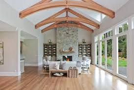 featuring ceilings with exposed beams