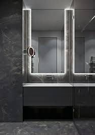 Modern Bathroom With Rectangular Mirror