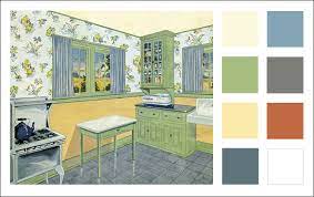 1929 Kitchen Color Scheme Vintage