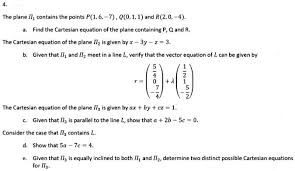 The Cartesian Equation Of The Plane Ilz