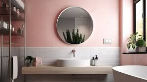 Hotel Bathroom Pink Tiled Walls