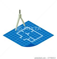 Floor Plan Icon Isometric 3d Style