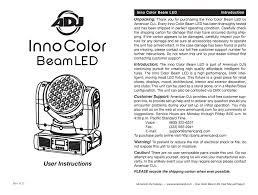 american dj inno color beam led user