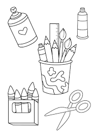 Painting Activity Tools Coloring Pages