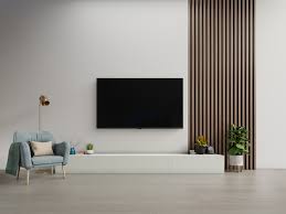 Tv On The Cabinet In Modern Living Room