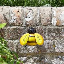 Steel Bumblebee Garden Wall Art On