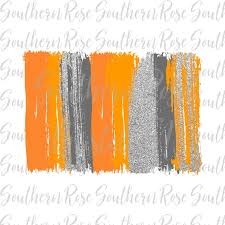 Orange Smokey Gray And Silver Brush