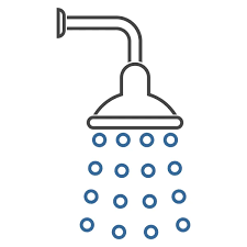 Shower Bath Outline Vector Icon Stock