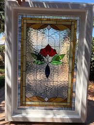 Victorian Rose Stained Glass Window