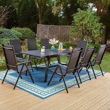 Phi Villa 9 Piece Metal Outdoor Dining