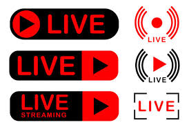 Live Streaming Icon Black And Red