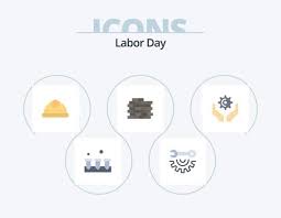 Labor Day Flat Icon Pack 5 Icon Design