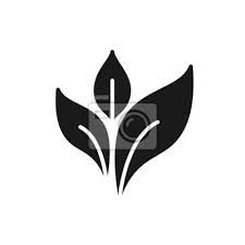 Black Isolated Icon Of Plant On White