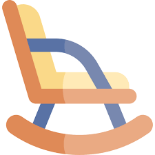Rocking Chair Kawaii Flat Icon