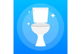 White Ceramics Clean Toilet Bowl Icon