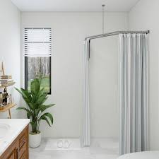 Neo Angle Double Shower Curtain Rod