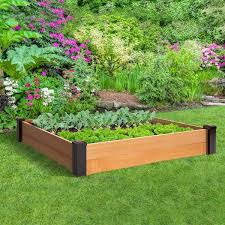 Outdoor Essentials Haven 4 Ft X 4 Ft Natural Cedar Raised Garden Bed