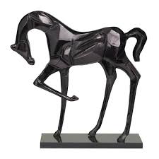 Novogratz Black Aluminum Horse