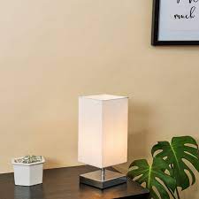 Yuko Chrome Touch Table Lamp White