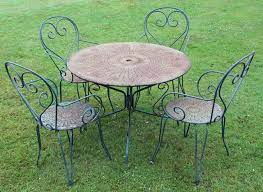Vintage Wrought Iron Garden Table