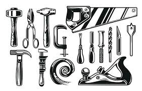 Woodworking Tools Vector Art Icons