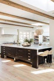 rustic wooden kitchen ceiling beams