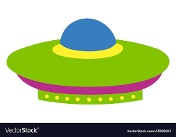 Ufo Icon Bright Color Alien Space Craft