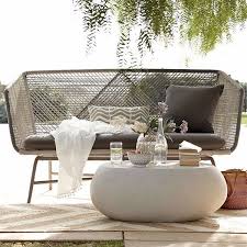 Outdoor Pe Rattan Loveseat With Cushion