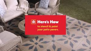 Stencil And Paint Your Patio Pavers
