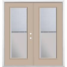 72 In X 80 In Canyon View Steel Prehung Left Hand Inswing Mini Blind Patio Door Without Brickmold