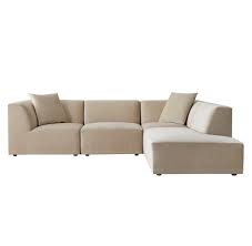 Fiona Bumper Chaise Sectional 4 Pc