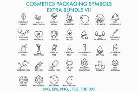 Cosmetics Packaging Icons Svg Bundle