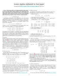 Linear Algebra Cheat Sheet