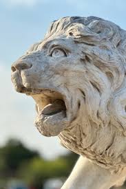 Century Old Lion Sculpture Watches Over