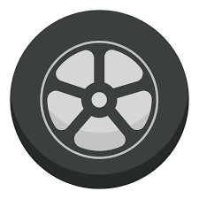 Car Wheel Icon Cartoon Vector Auto