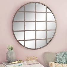Wall Mirror With Grid Frame 53396