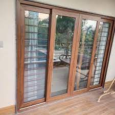 Brown Upvc Sliding Glass Door For Home