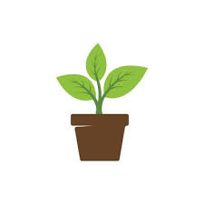 Smart Plant Pot Icon On White Royalty