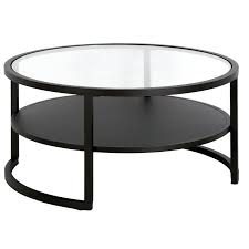 Hudson C Winston 34 25 Wide Round Coffee Table With Metal Shelf In Blackened Bronze